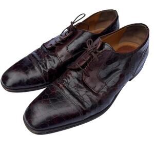 Johnston & Murphy Croc Embossed Cap Toe Oxfords 10.5M